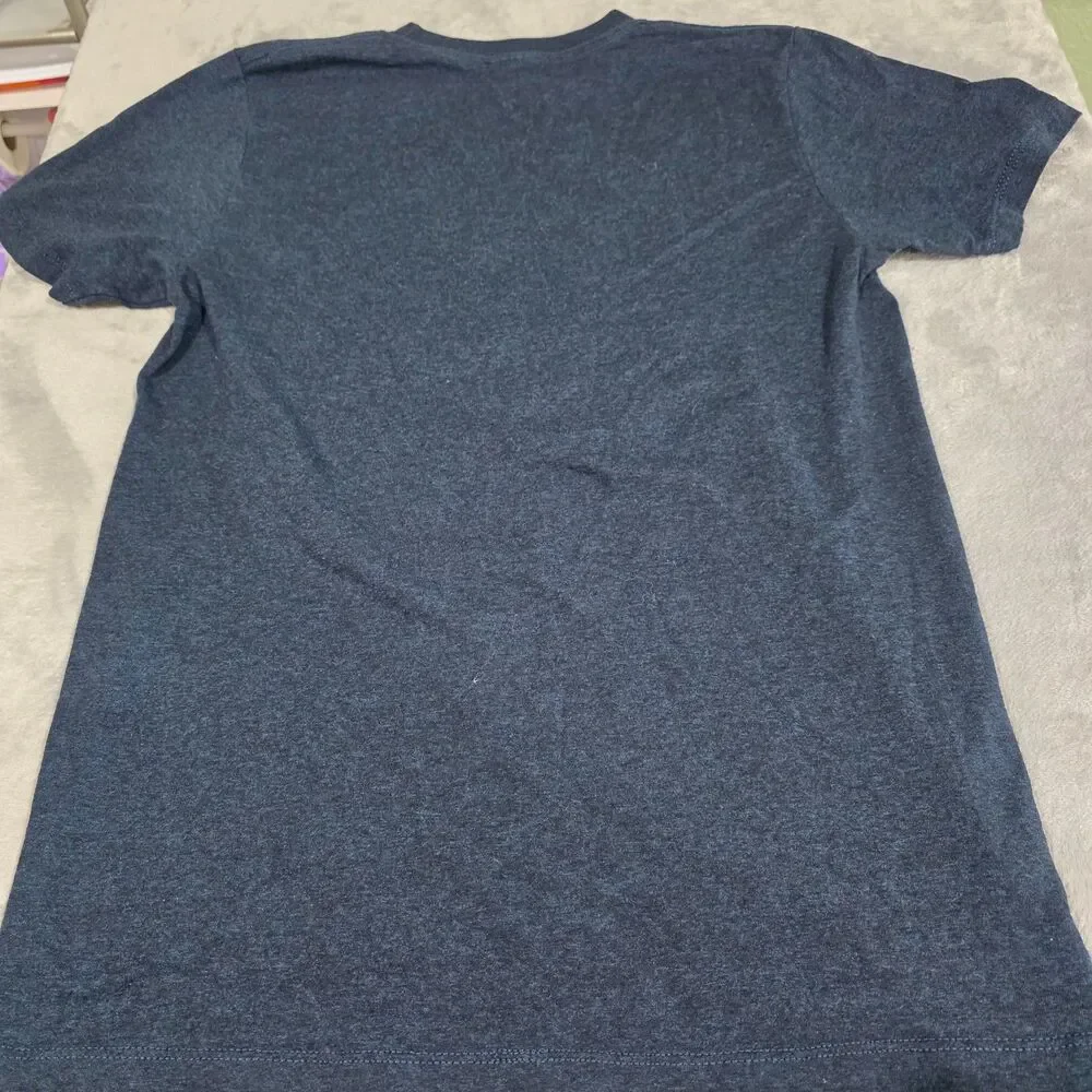 Fox Racing Shirt Mens Small Blue Graphic Short Sleeve Tee Grunge Moto Rider-MX74